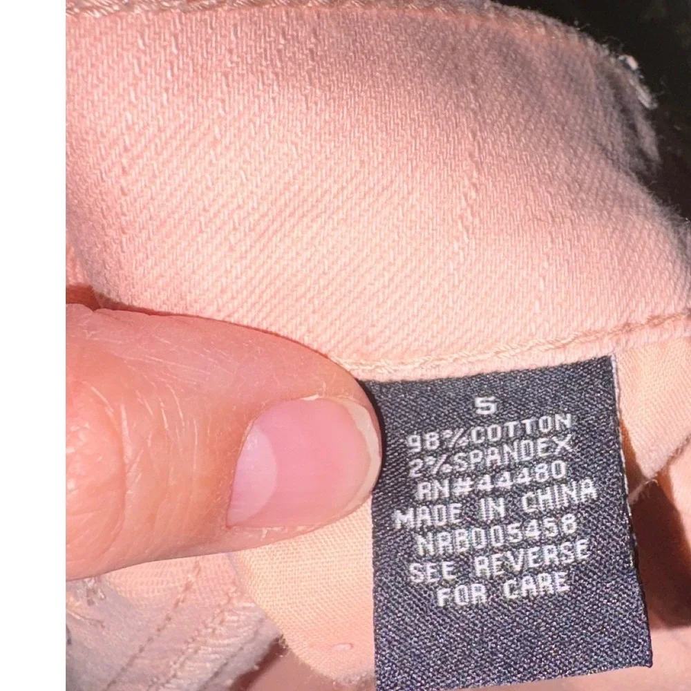 Fire Los Angeles Peach Distressed Denim Shorts Y2K Festival Summer Size 5 - Picture 5 of 5